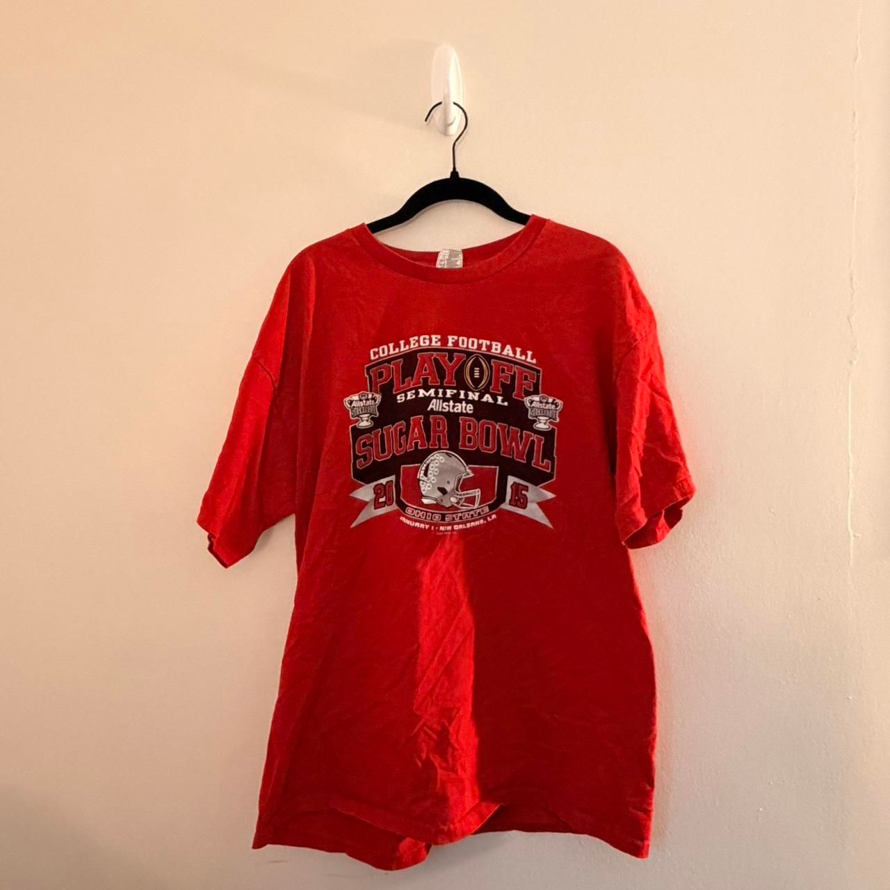 Red Vintage 2015 Sugar Bowl College Football Playoff Semifinal TShirt Size Xl